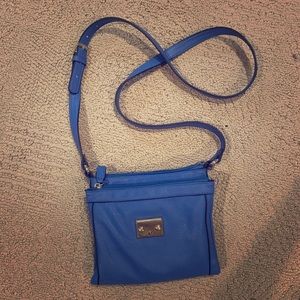 blue crossbody purse